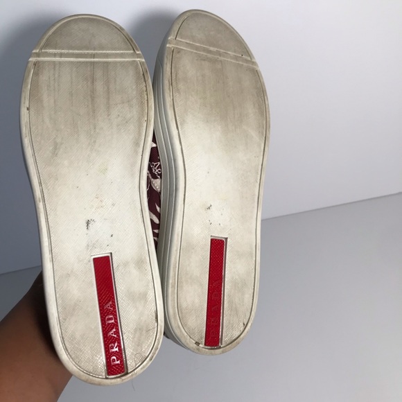 SOLD Prada Linea Rossa Floral-Printed Slip-On - Picture 7 of 7